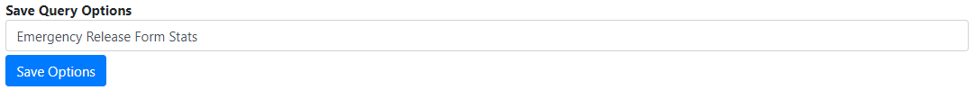 Admin - Statistics - Save Query Options
