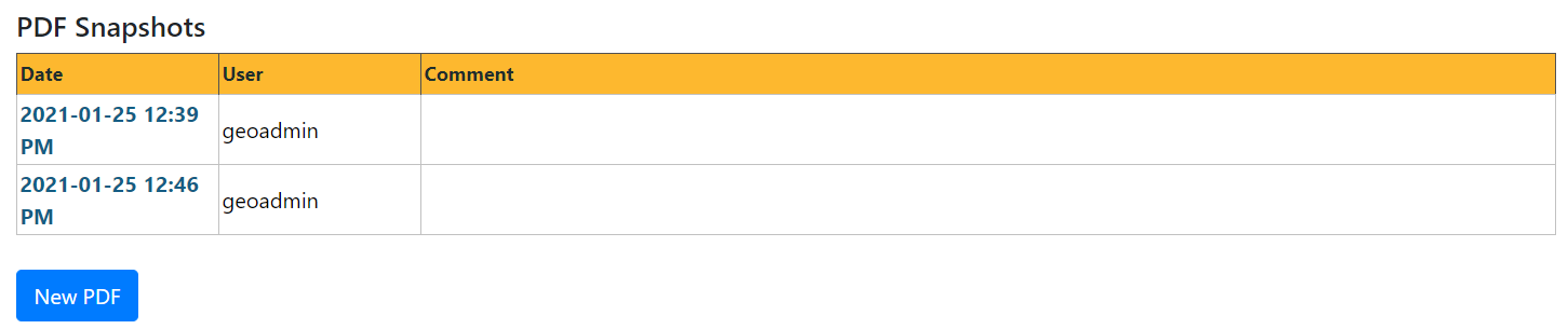 Submittals - PDF Snapshots