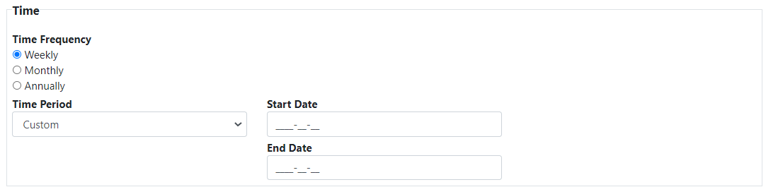 Admin - Charts - Custom Time