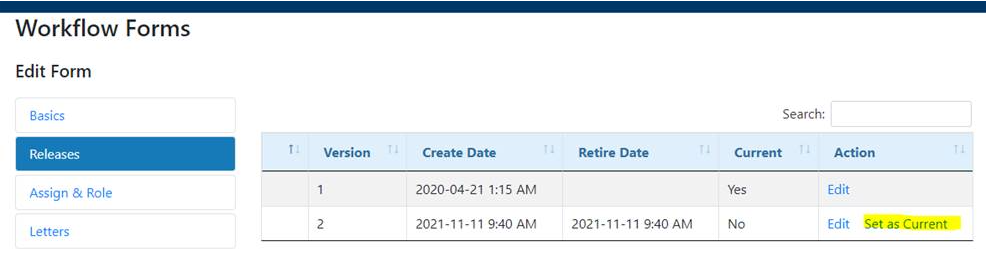 Letters - Set at Current