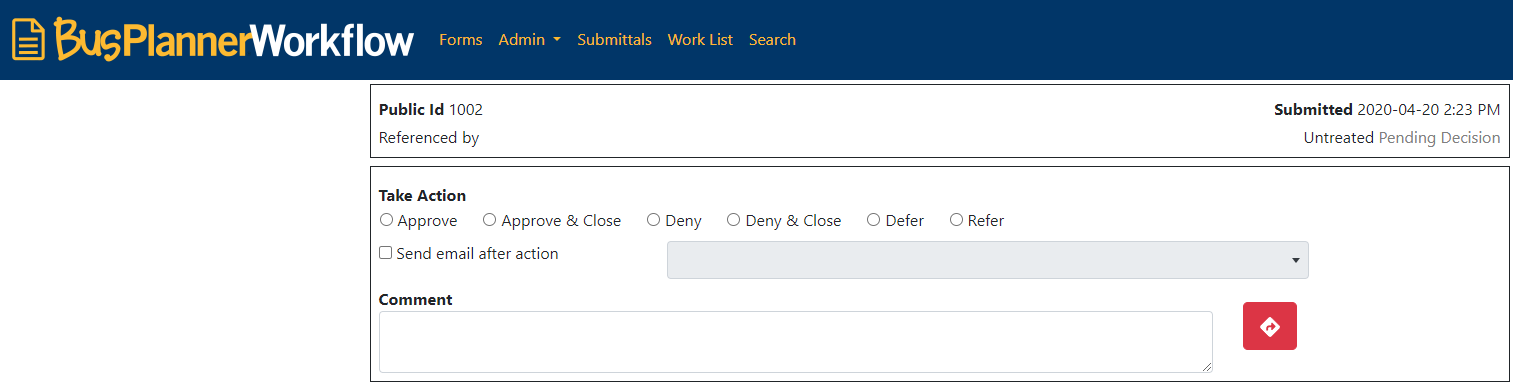 Submissions Technician Options