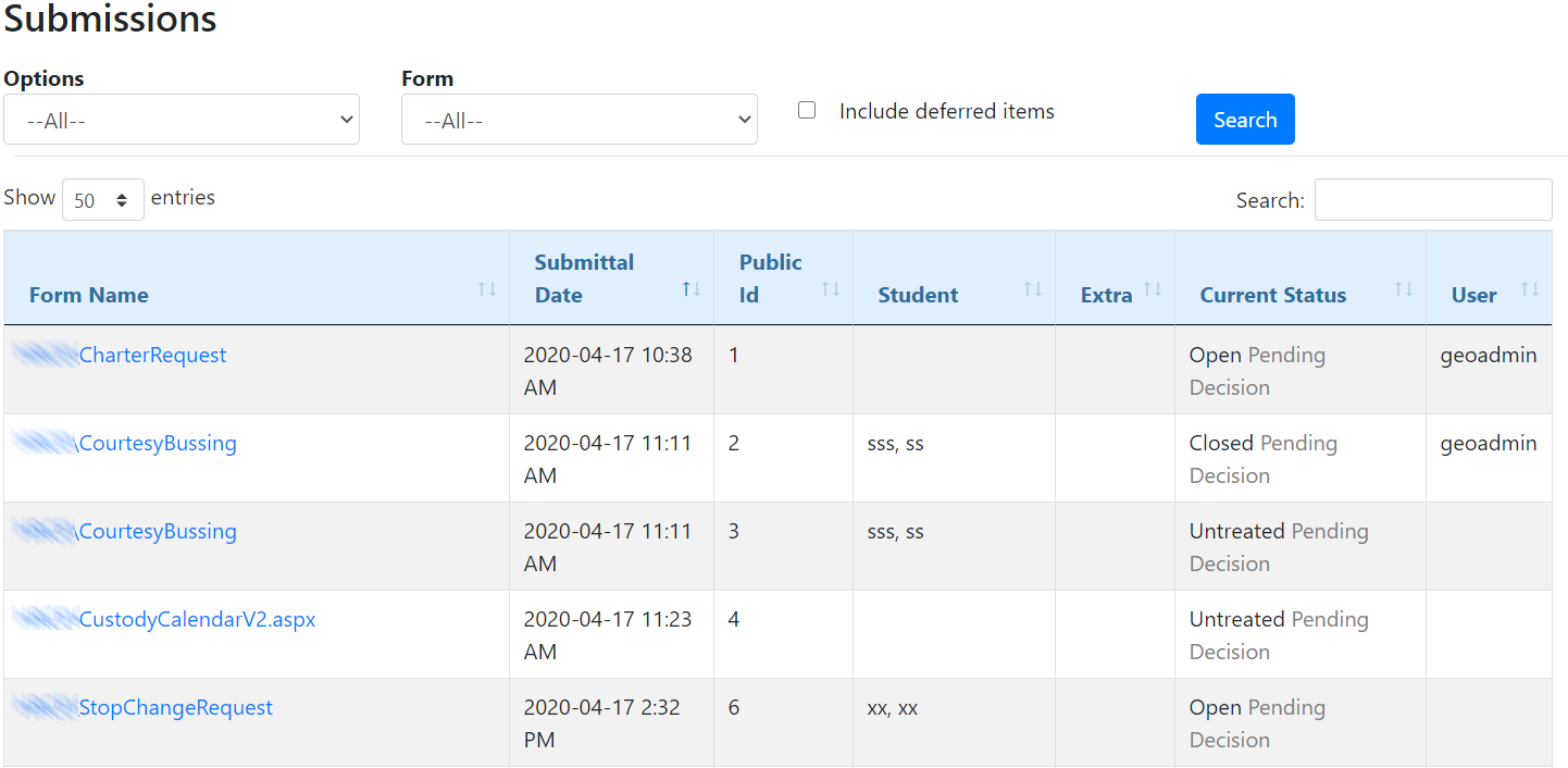 Submittals